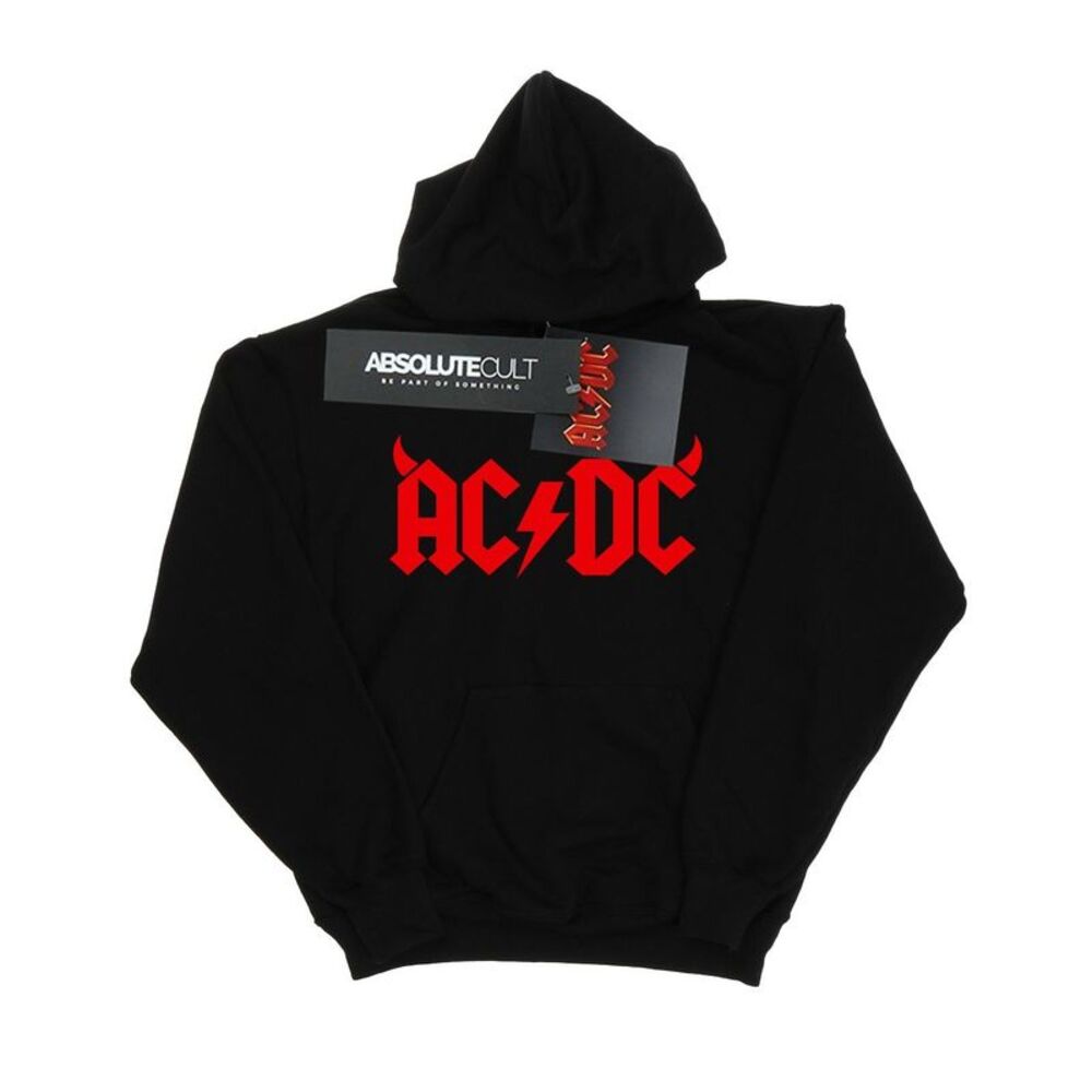 AC/DC Womens/Ladies Horns Logo Hoodie / Black